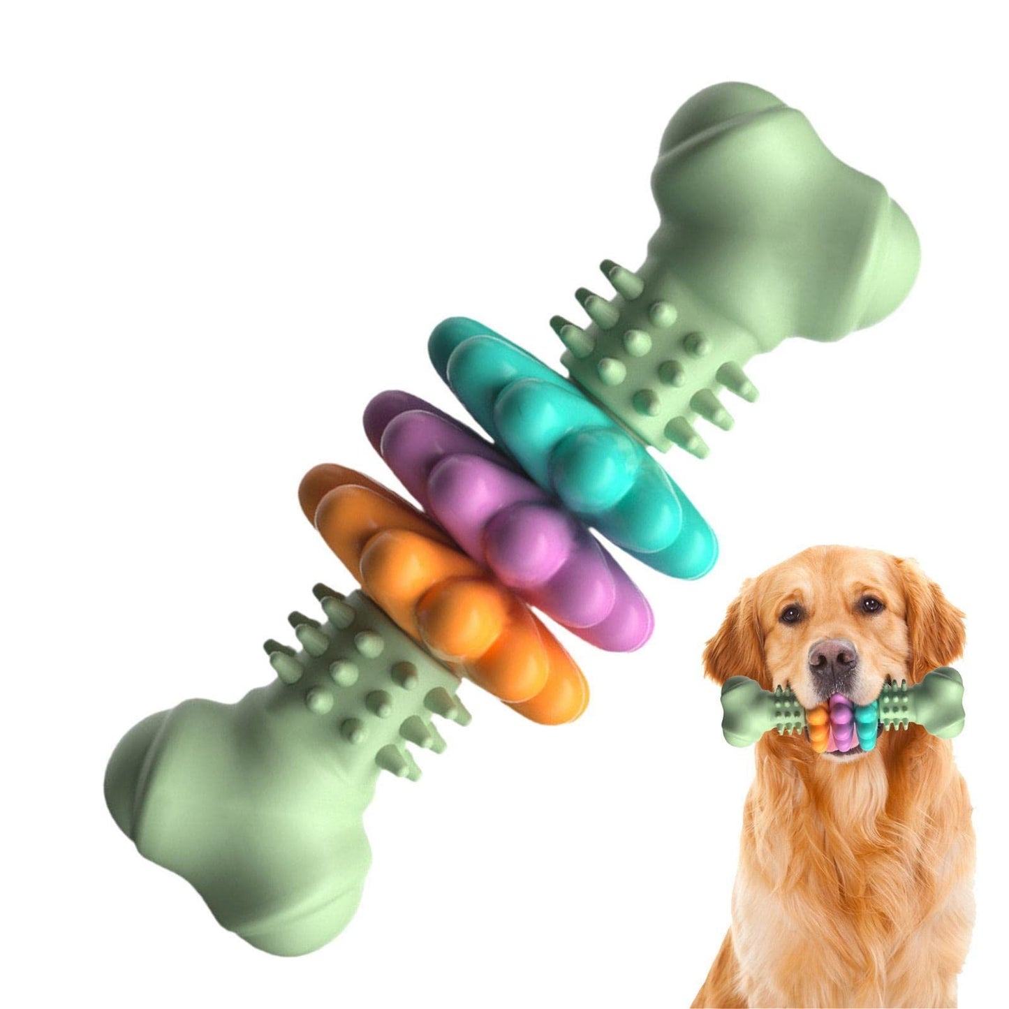Dog Chew Toy Dog Bone Type Dogs Teeth Cleaning Toys Indestructible TPR Bone Chewing Bite Resistant Teething Toys Pet Products - key words