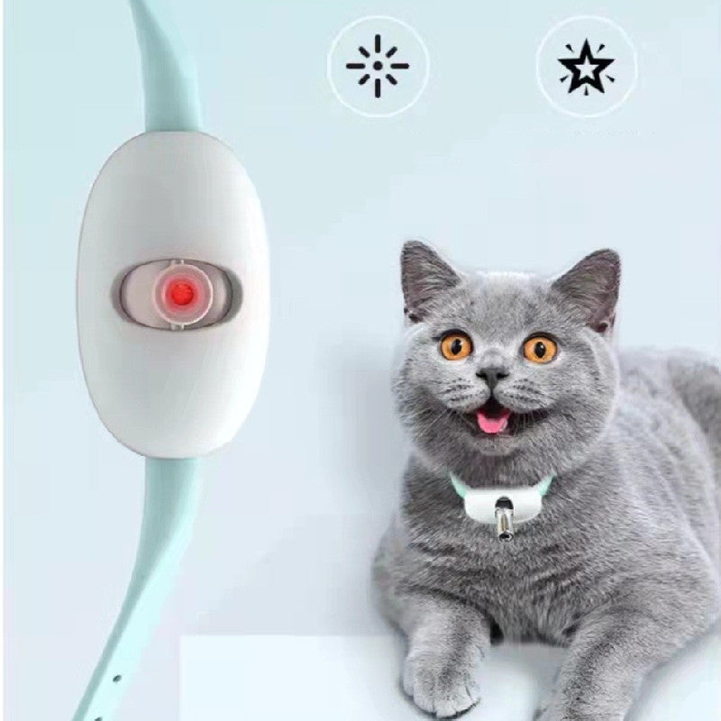 Automatic Cat Toy Smart Laser Teasing Cat Collar Electric USB Charging Kitten Amusing Toys Interactive Training Pet Items - key words