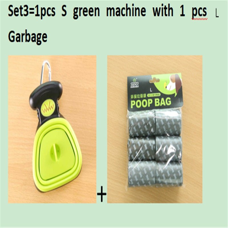 Dog Pet Travel Foldable Pooper Scooper With 1 Roll Decomposable bags Poop Scoop Clean Pick Up Excreta Cleaner Epacket Shipping - key words