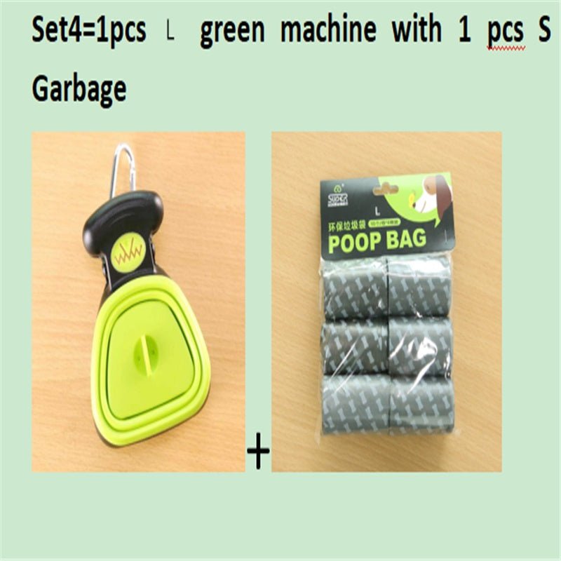 Dog Pet Travel Foldable Pooper Scooper With 1 Roll Decomposable bags Poop Scoop Clean Pick Up Excreta Cleaner Epacket Shipping - key words