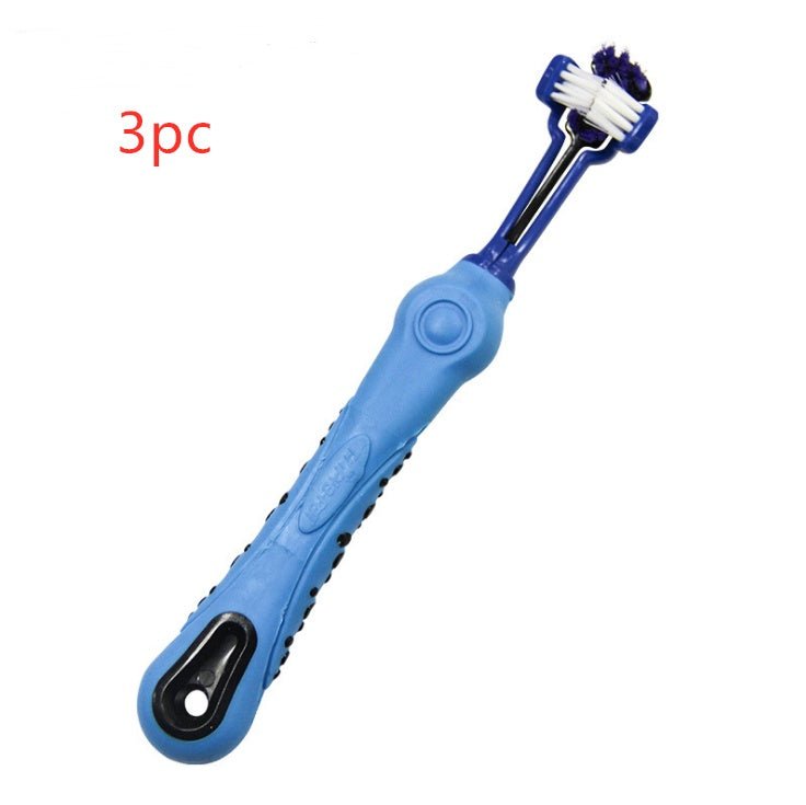 Three Sided Pet Toothbrush Dog Brush Bad Breath Tartar Teeth Care - key words