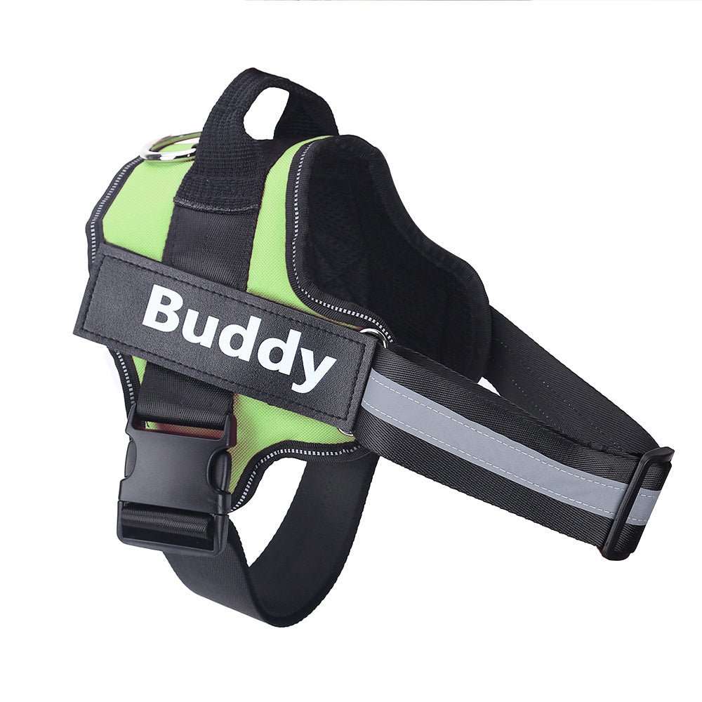 Personalized Dog Harness NO PULL Reflective Breathable Adjustable Pet Harness Vest For Small Large Dog Custom Patch Pet Supplies - key words