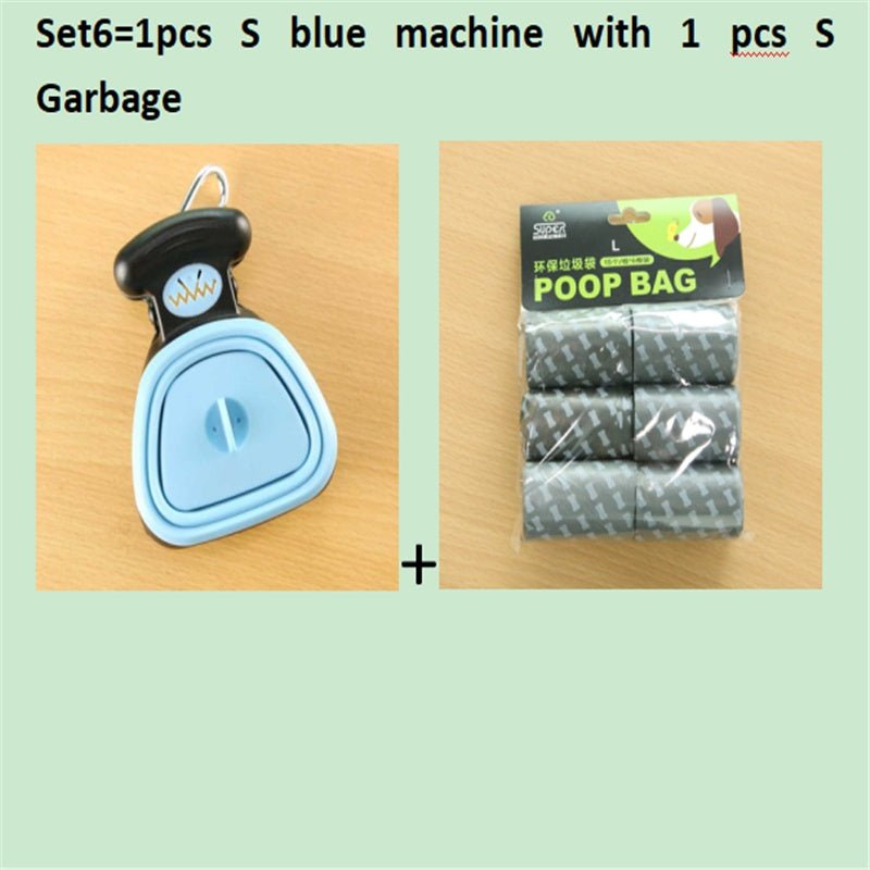 Dog Pet Travel Foldable Pooper Scooper With 1 Roll Decomposable bags Poop Scoop Clean Pick Up Excreta Cleaner Epacket Shipping - key words