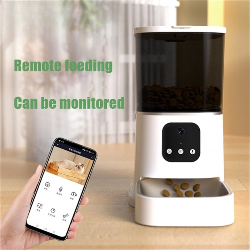 Pet Automatic Feeder Large Capacity Smart Voice Recorder APP Control Timer Feeding Cat Dog Food Dispenser With WiFi Pet Bowl - key words