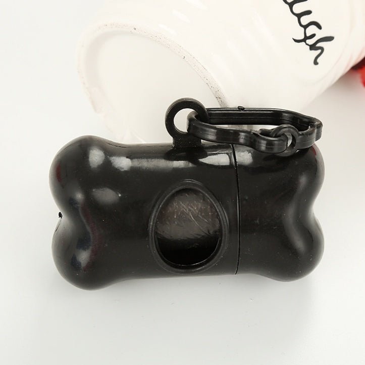 Pet bone type garbage bag dispenser - key words