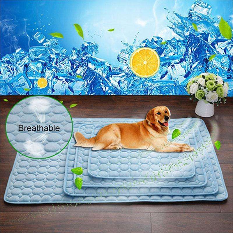 Pet Dog Cat Ice Silk Cold Nest Pad For Cooling In Summer - key words