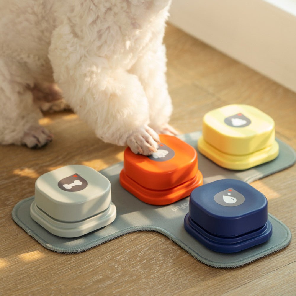 4 Colors Pet Communication Button One - click Prevent Physical Inactivity Recordable Dog Talking Button Toy Cat Toy Pet Products - Everpeakgoods