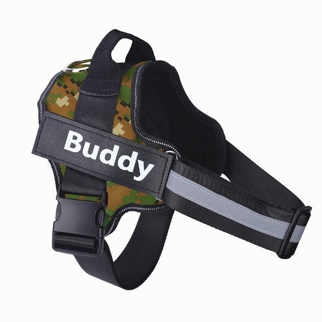 Personalized Dog Harness NO PULL Reflective Breathable Adjustable Pet Harness Vest For Small Large Dog Custom Patch Pet Supplies - key words