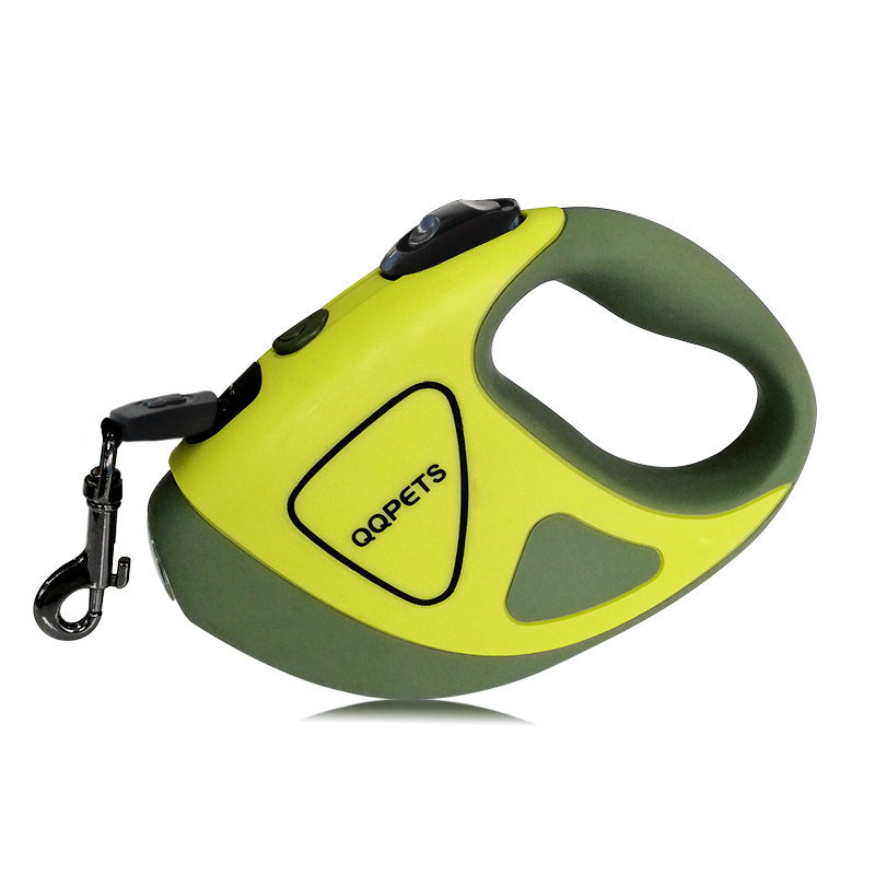 Pet Dog Automatic Retractable Fiber Leash Night Safety LED Shining Automatic Stretching Dog Hand Holding Rope Pet Supplies - key words