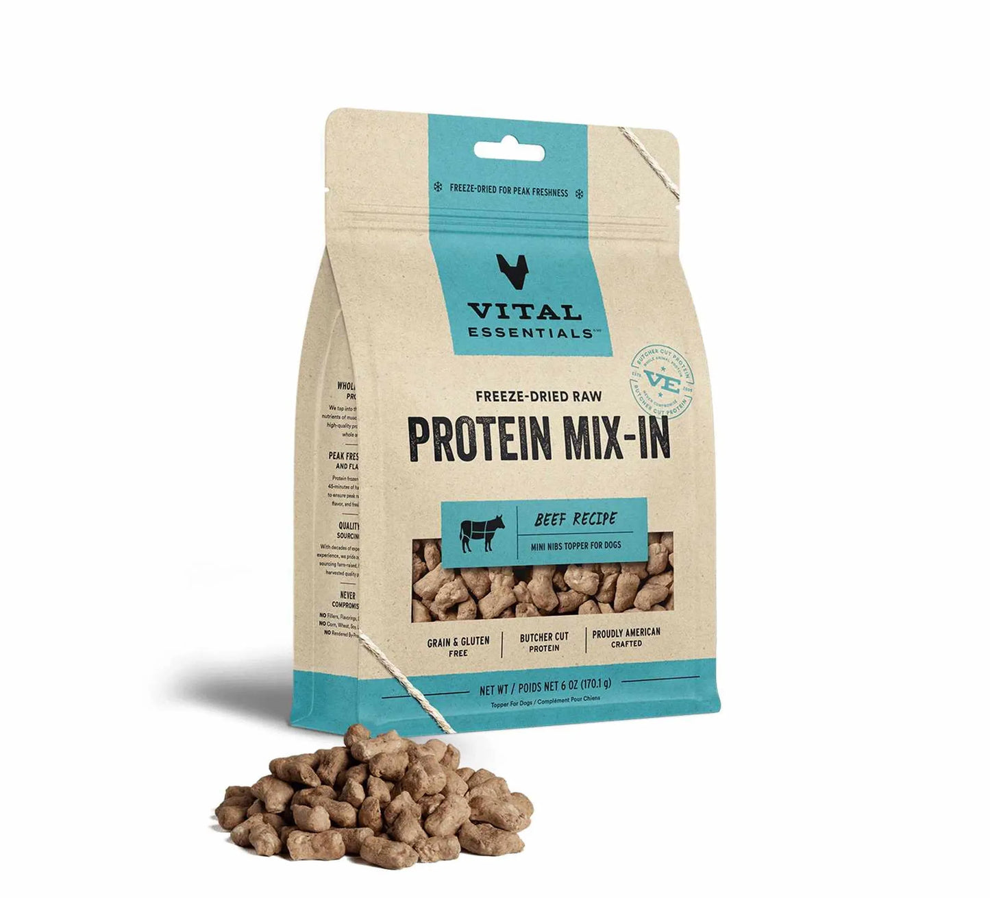 Vital Essentials(R) Freeze - Dried Raw Beef Protein Mix - In Meal Topper for Dogs - Everpeakgoods