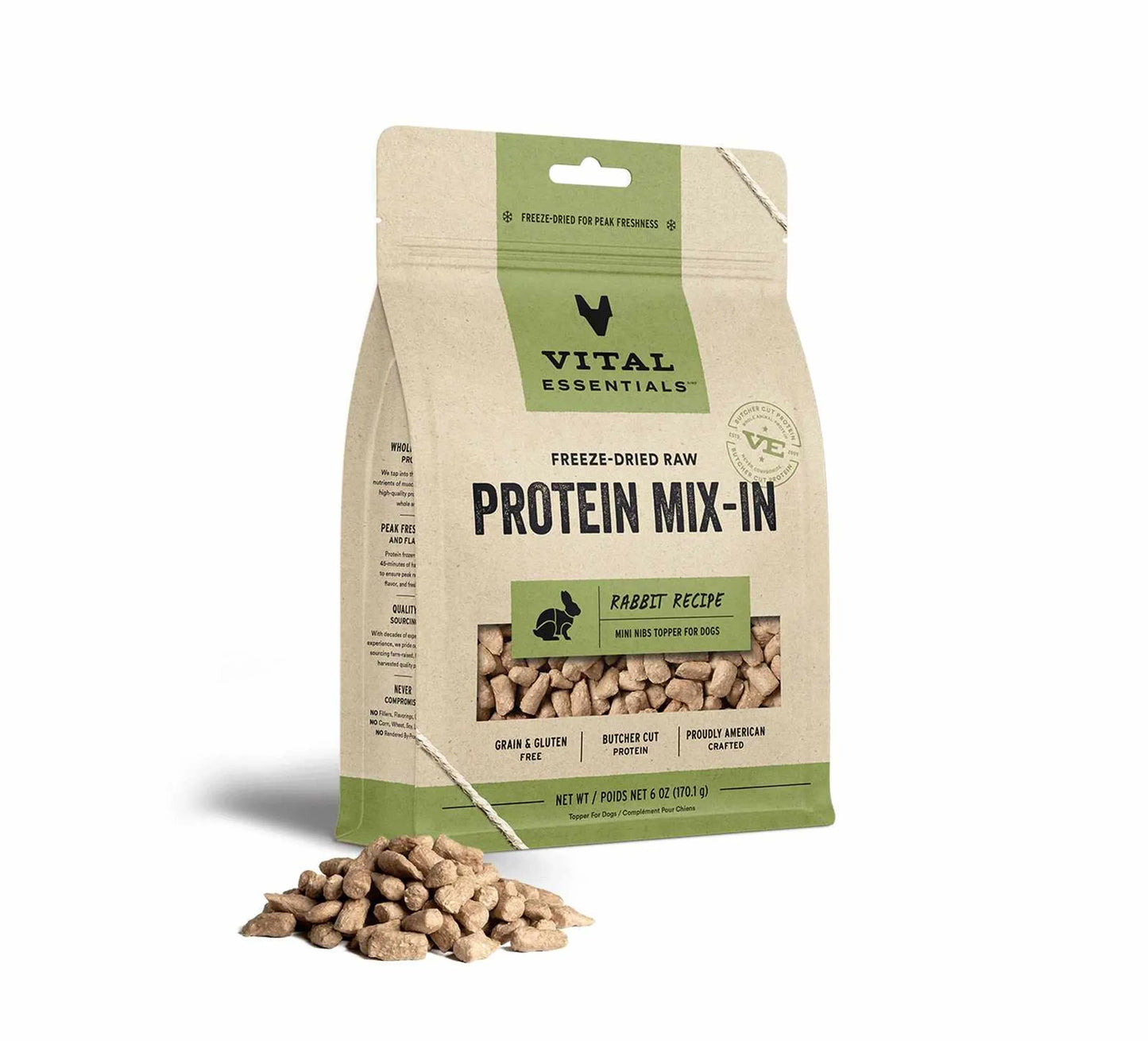 Vital Essentials(R) Freeze - Dried Raw Rabbit Protein Mix - In Meal Topper for Dogs, - Everpeakgoods