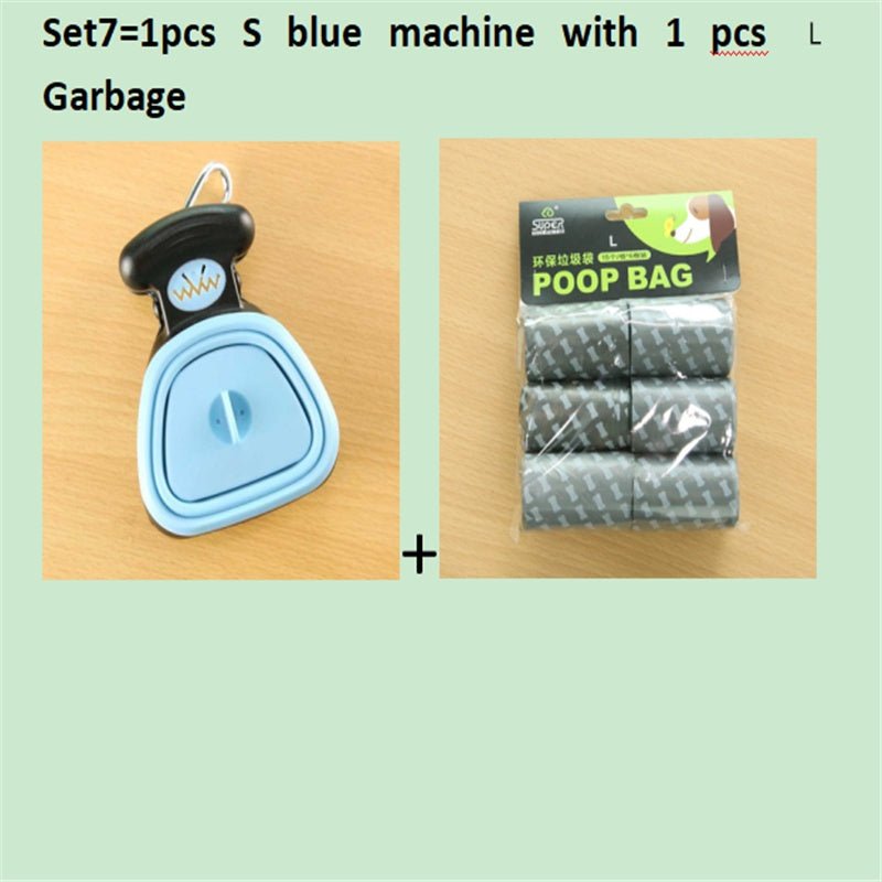 Dog Pet Travel Foldable Pooper Scooper With 1 Roll Decomposable bags Poop Scoop Clean Pick Up Excreta Cleaner Epacket Shipping - key words