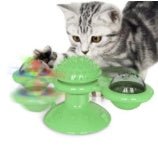 Cat Rotating Windmill Multi-Function Toys Itch Scratching Device Teeth Shining Toy - key words