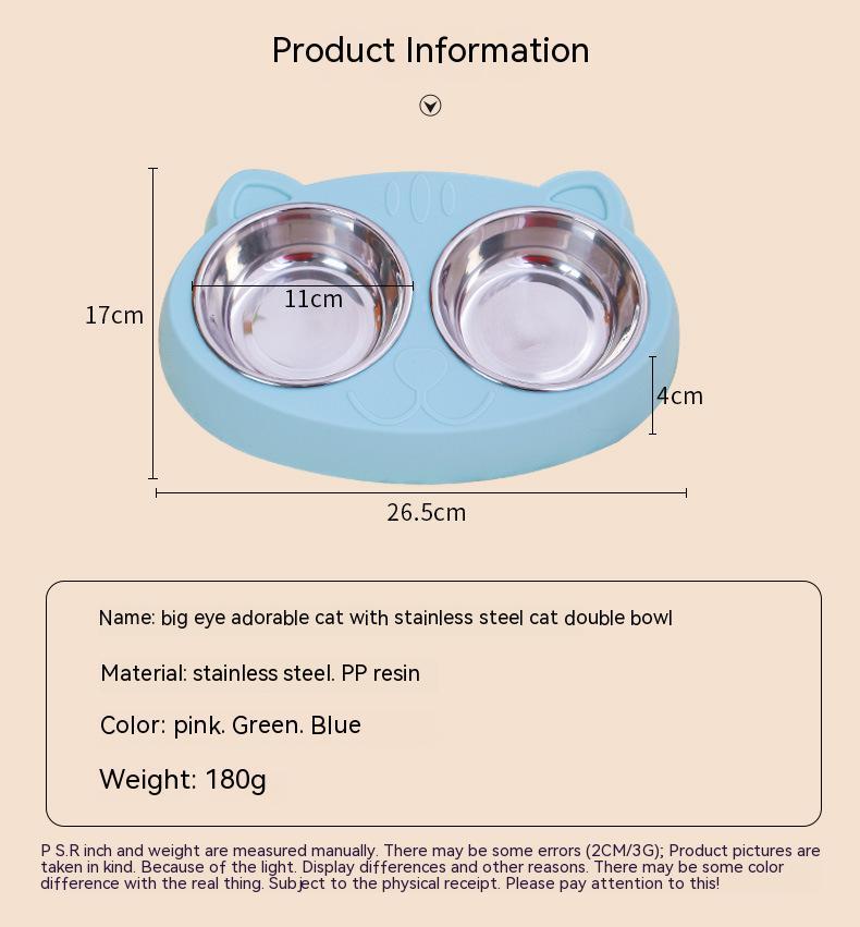 Dog Bowls Double Dog Water And Food Bowls Stainless Steel Bowls With Non-Slip Resin Station, Pet Feeder Bowls For Puppy Medium Dogs Cats - key words