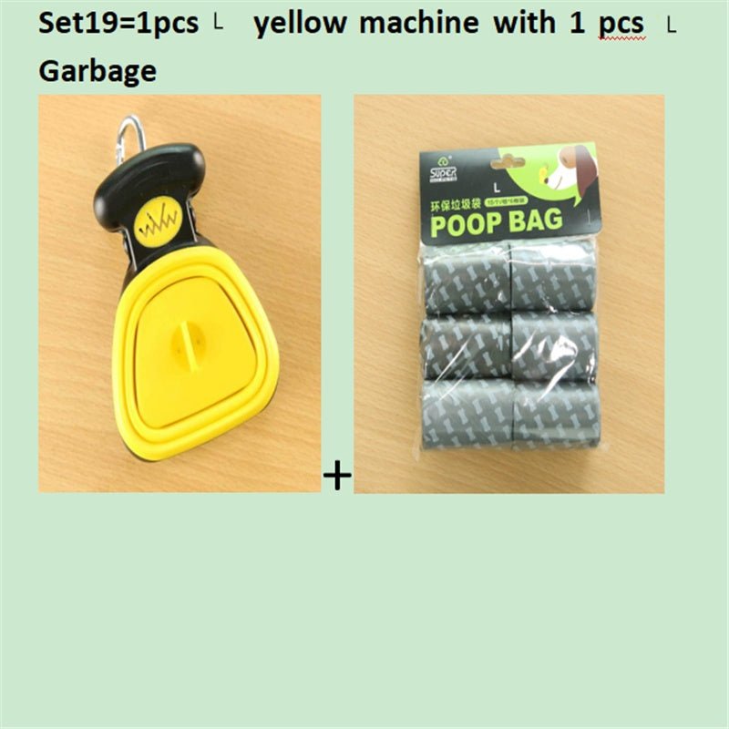 Dog Pet Travel Foldable Pooper Scooper With 1 Roll Decomposable bags Poop Scoop Clean Pick Up Excreta Cleaner Epacket Shipping - key words
