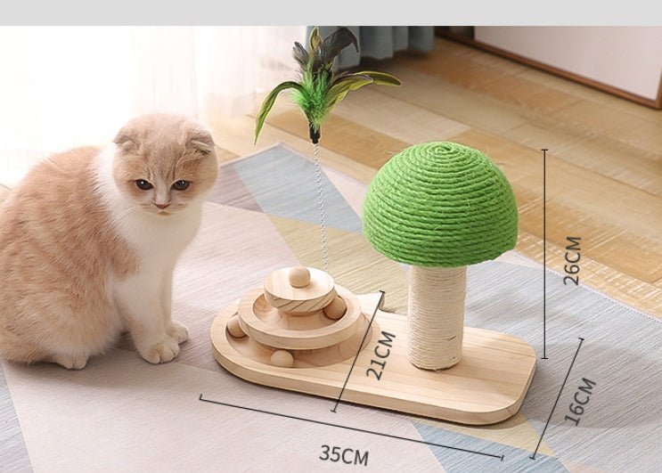 Pet Cat Tree Toys Cat Scratch Post Pet Furniture Scratching Post Cats Claw Scratcher Double Sisal Balls Cat Accessories - key words