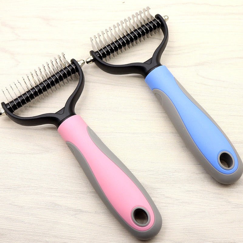 Pet Long-haired Dogknot Comb Double-sided Blade Dog - key words