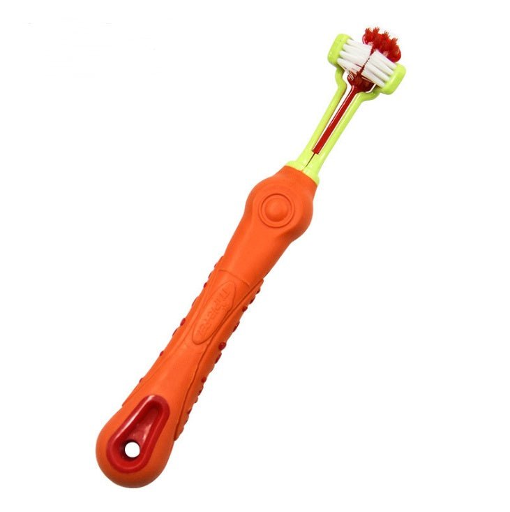 Three Sided Pet Toothbrush Dog Brush Bad Breath Tartar Teeth Care - key words