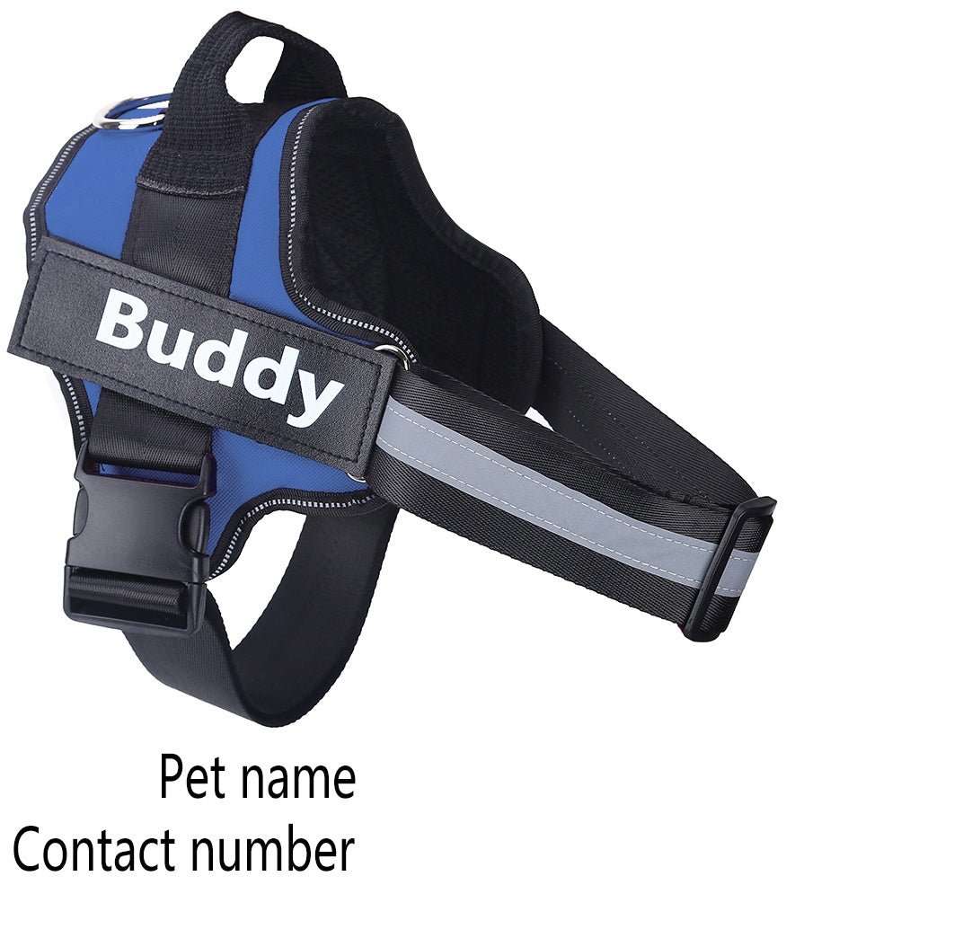 Personalized Dog Harness NO PULL Reflective Breathable Adjustable Pet Harness Vest For Small Large Dog Custom Patch Pet Supplies - key words