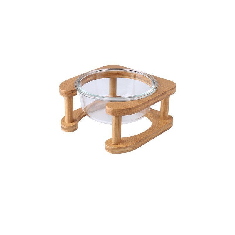 Glass cat bowl cat food bowl cat food bowl - key words