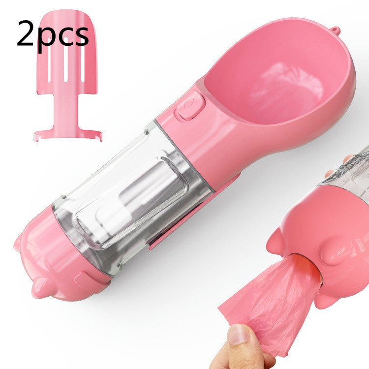 Pet Water Bottle Feeder Bowl Garbage Bag Storage Portable Pet Outdoor Travel 3 In 1 Dog Water Bottle - key words