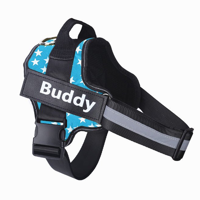Personalized Dog Harness NO PULL Reflective Breathable Adjustable Pet Harness Vest For Small Large Dog Custom Patch Pet Supplies - key words