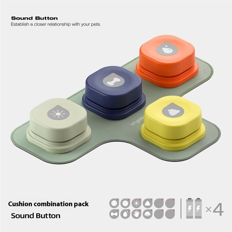 4 Colors Pet Communication Button One - click Prevent Physical Inactivity Recordable Dog Talking Button Toy Cat Toy Pet Products - Everpeakgoods
