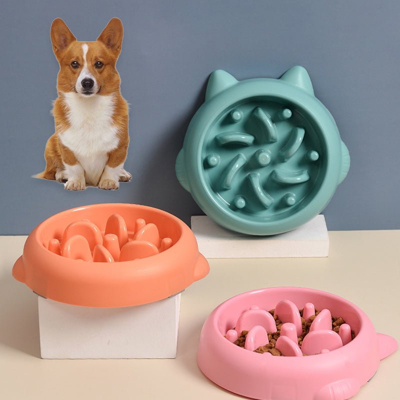 Pet Dog Cat Slow Feeder Bowls Anti Choking Slow Feeder Dish Bowl Home Dog Eating Plate Anti Gulping Bowl Supplies - key words
