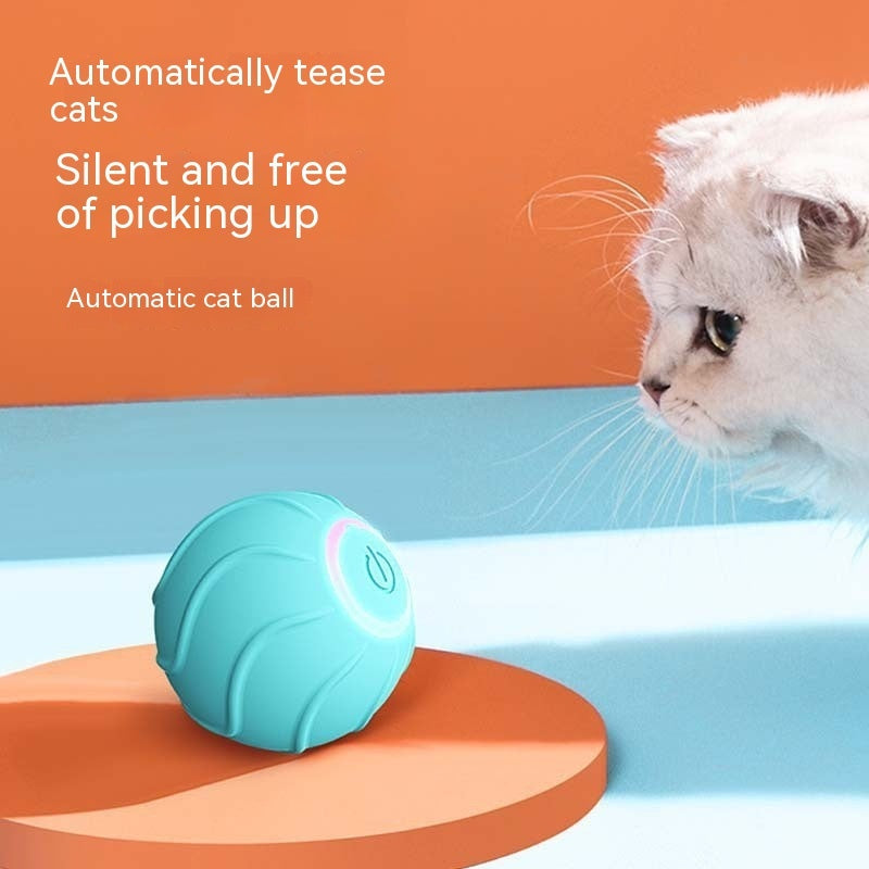 Smart Cat Toys Rolling Ball Pet Cat Owner Interactive Pets Toys Automatic Bouncing Ball USB Self Hi Teasing Kittens Jumping Ball - key words