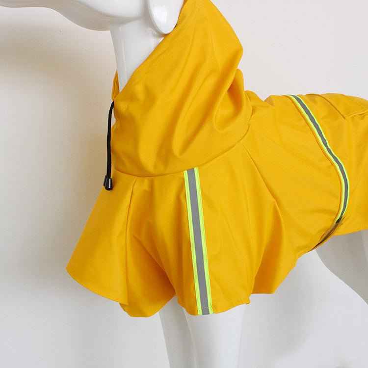 Spring and summer new dog raincoat waterproof cape dog reflective raincoat large dog raincoat