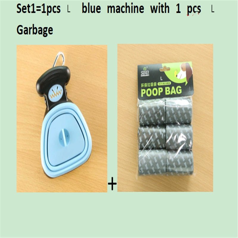Dog Pet Travel Foldable Pooper Scooper With 1 Roll Decomposable bags Poop Scoop Clean Pick Up Excreta Cleaner Epacket Shipping - key words