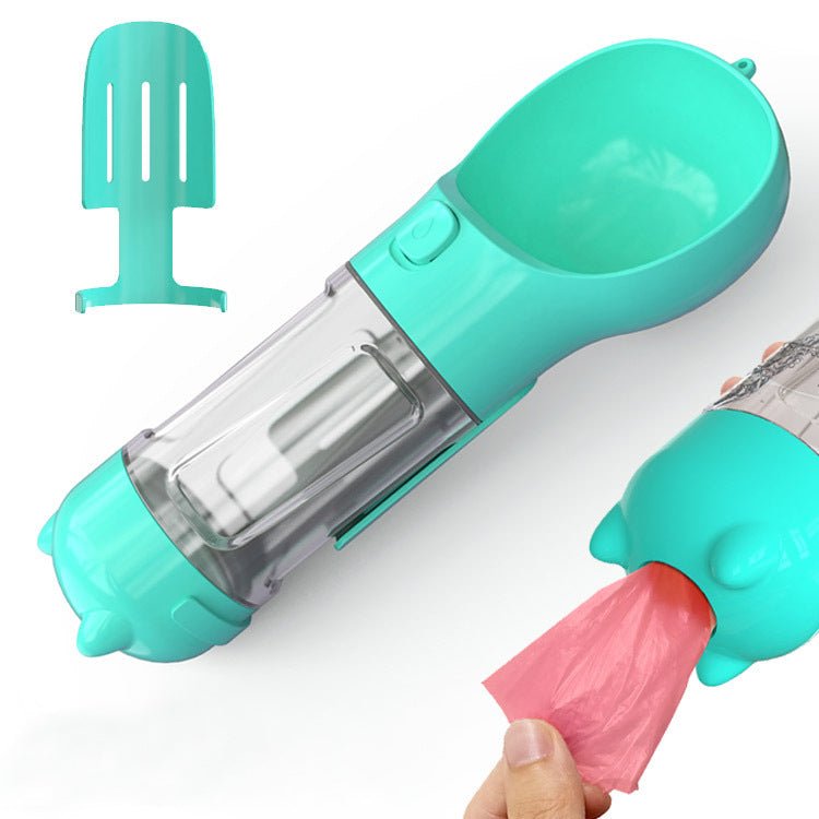 Pet Water Bottle Feeder Bowl Garbage Bag Storage Portable Pet Outdoor Travel 3 In 1 Dog Water Bottle - key words