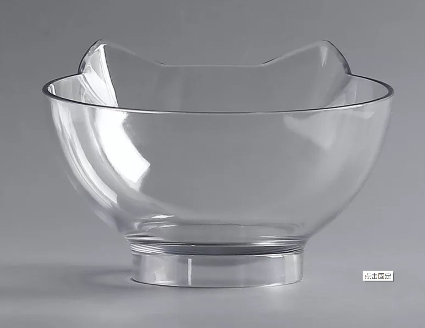 New Inclined Food Cat Ear Oblique Mouth Transparent Single Pet Bowl - key words