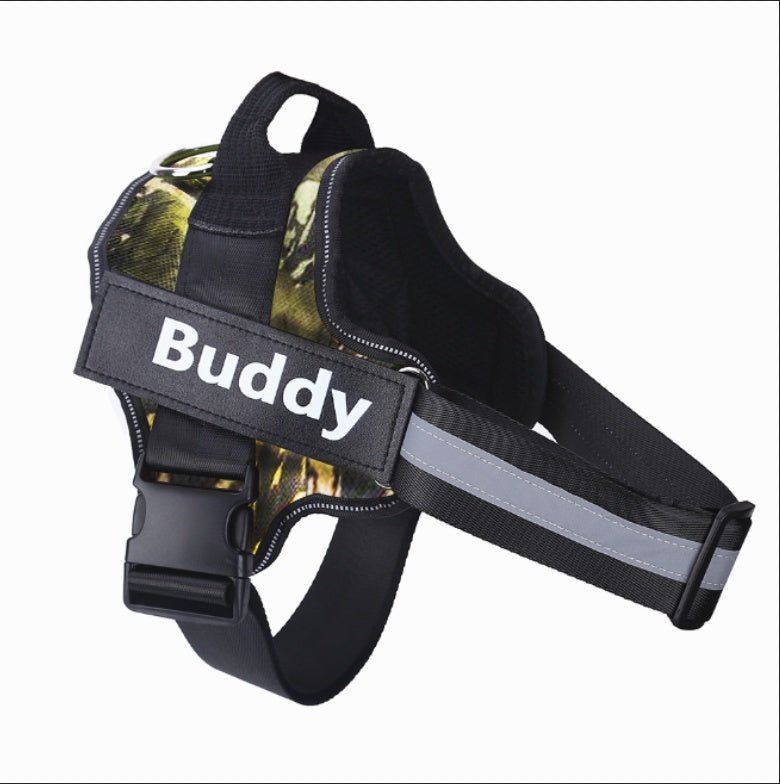 Personalized Dog Harness NO PULL Reflective Breathable Adjustable Pet Harness Vest For Small Large Dog Custom Patch Pet Supplies - key words