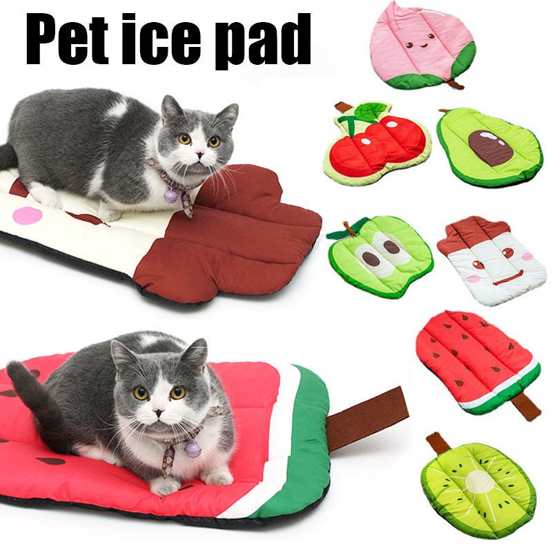 Dog Cooling Mat Pet Beds Cat Rug Ice Silk Pet Self Cooling Pad Blanket Summer Washable Oxford Farbric Cooling Down Summer Fruit - key words