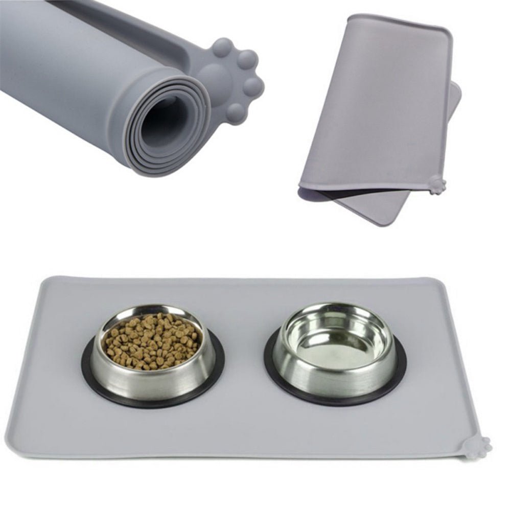 Waterproof Pet Mat For Dogs And Cats Pure Color Silicone Pet Food Mat - key words