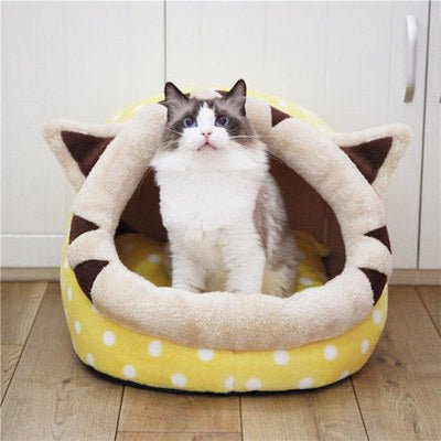 Cat Bed Indoor Soft Cats Houses Warm Cozy Cushion Bag Small Dog Removable Washable Tent Pet House Cat's Basket Pets Mat Supplies - key words