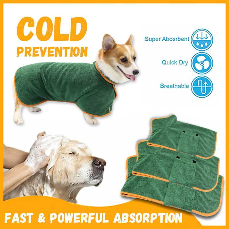 Absorbent Pet Bathrobe With Waist - wrapped Microfiber - Everpeakgoods