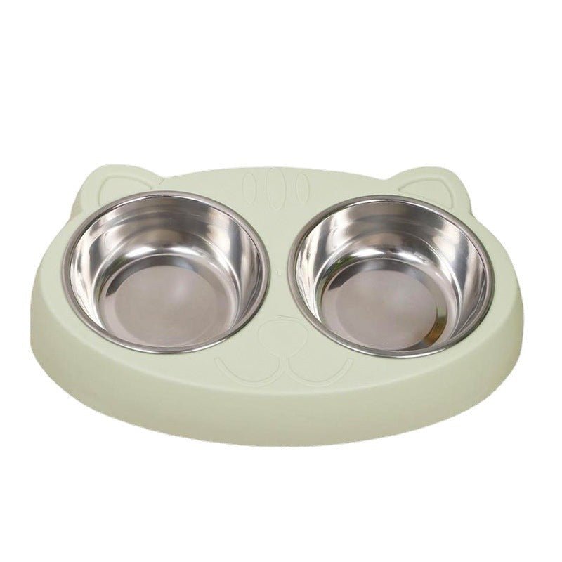 Dog Bowls Double Dog Water And Food Bowls Stainless Steel Bowls With Non-Slip Resin Station, Pet Feeder Bowls For Puppy Medium Dogs Cats - key words
