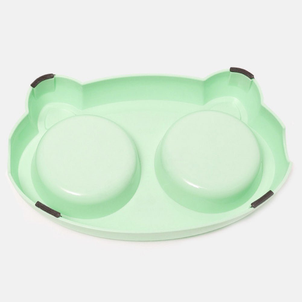 Dog Bowls Double Dog Water And Food Bowls Stainless Steel Bowls With Non-Slip Resin Station, Pet Feeder Bowls For Puppy Medium Dogs Cats - key words