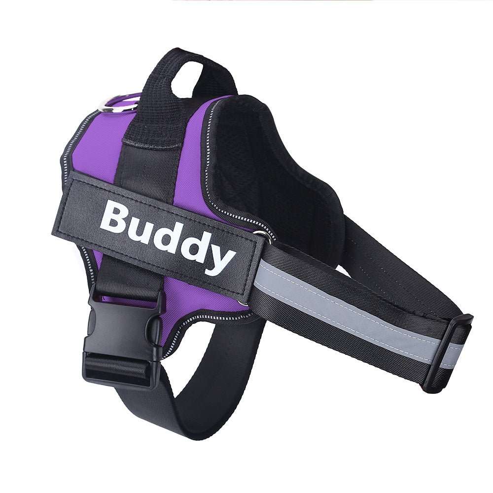 Personalized Dog Harness NO PULL Reflective Breathable Adjustable Pet Harness Vest For Small Large Dog Custom Patch Pet Supplies - key words