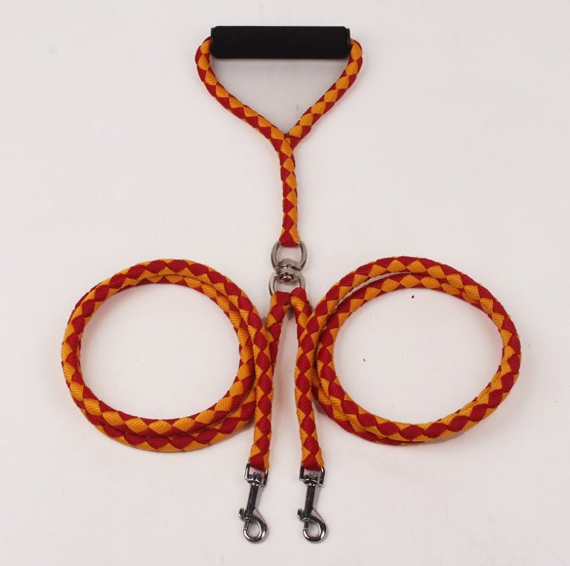 Pet Hand-knitted Traction Wear-resistant Dog Leash Double-ended Hand-knitted Braided Rope Outdoor Dog Leash - key words