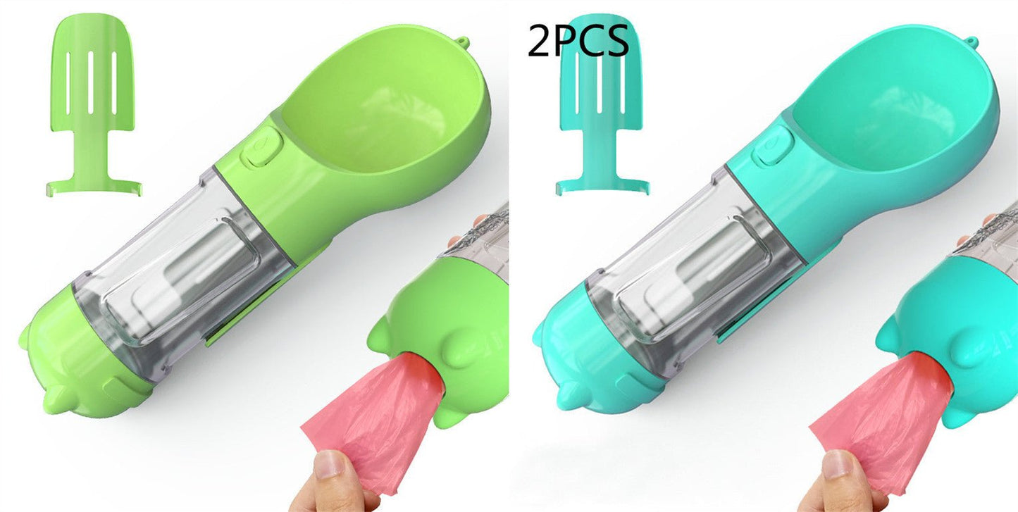 Pet Water Bottle Feeder Bowl Garbage Bag Storage Portable Pet Outdoor Travel 3 In 1 Dog Water Bottle - key words