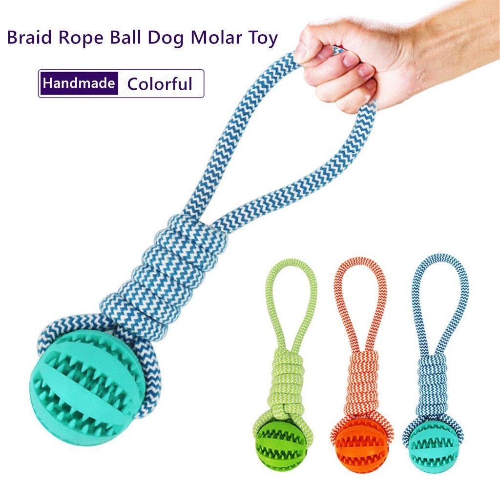 Dog Toys Balls Interactive Treat Rope Rubber Leaking Balls For Small Medium Dogs Chewing Bite Resistant Pet Tooth Cleaning - key words