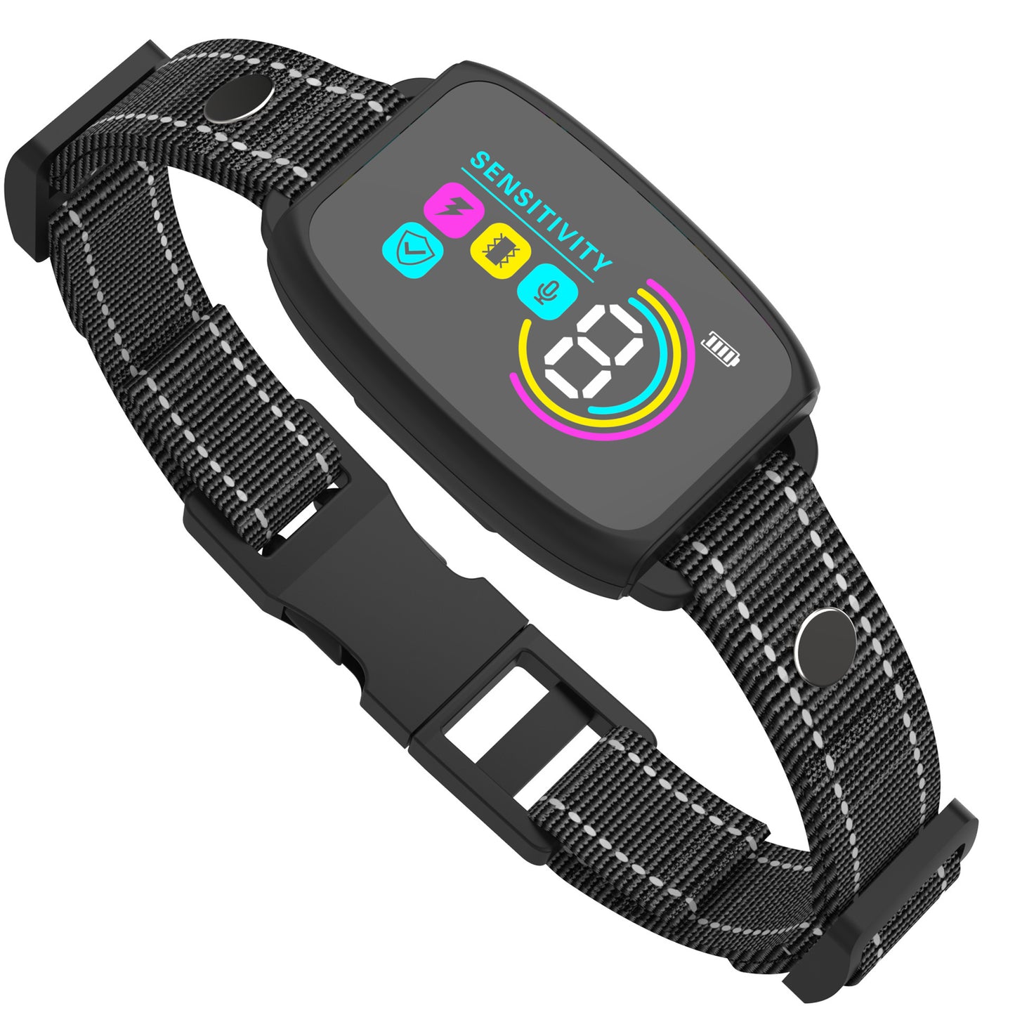 Smart Automatic Anti Barking Dog Collar Rechargeable Bark Stopper Stop Barking HD Digital Display IP67 Waterproof Collar For Dogs Pet Products - key words