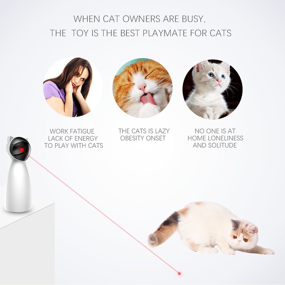 Creative Cat Pet LED Laser Funny Toy Smart Automatic Cat Exercise Training Entertaining Toy - key words