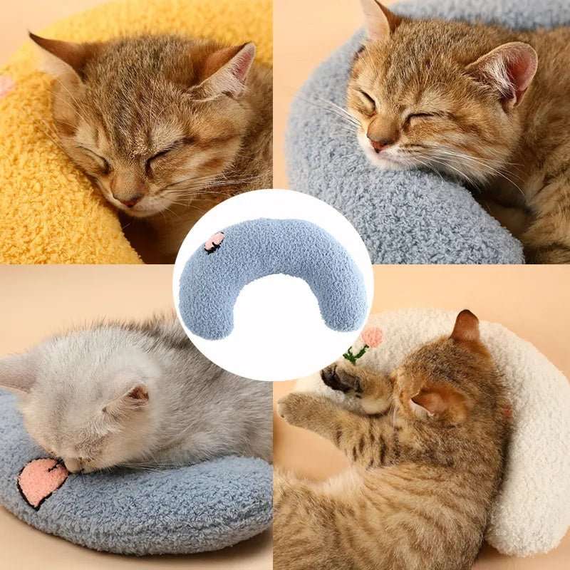 Little Pillow For Cats Fashion Neck Protector Deep Sleep Puppy U-Shaped Pillow Pets Pillow Kitten Headrest Dog Sleeping Pillow Pet Products - key words