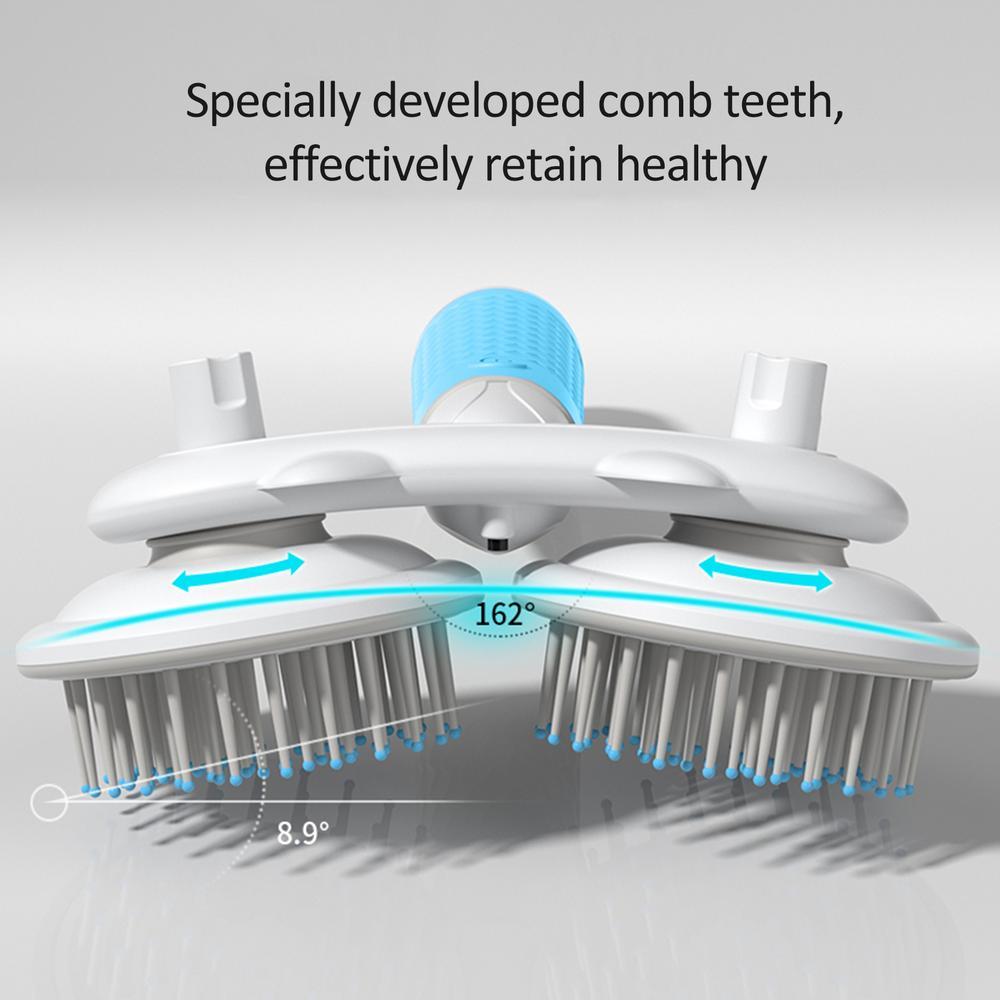 Pet Cat Brush Dog Slicker Brush Double-headed Negative Ion One-button Self Cleaning Dog Cat Hair Removal Pets Products - key words