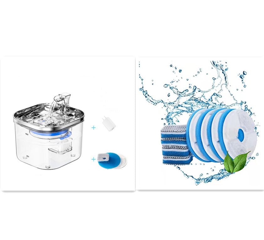 Pet Cat Dog Stainless Steel Automatic Circulation Water Dispenser Intelligent Fountain Pets Accessories - key words