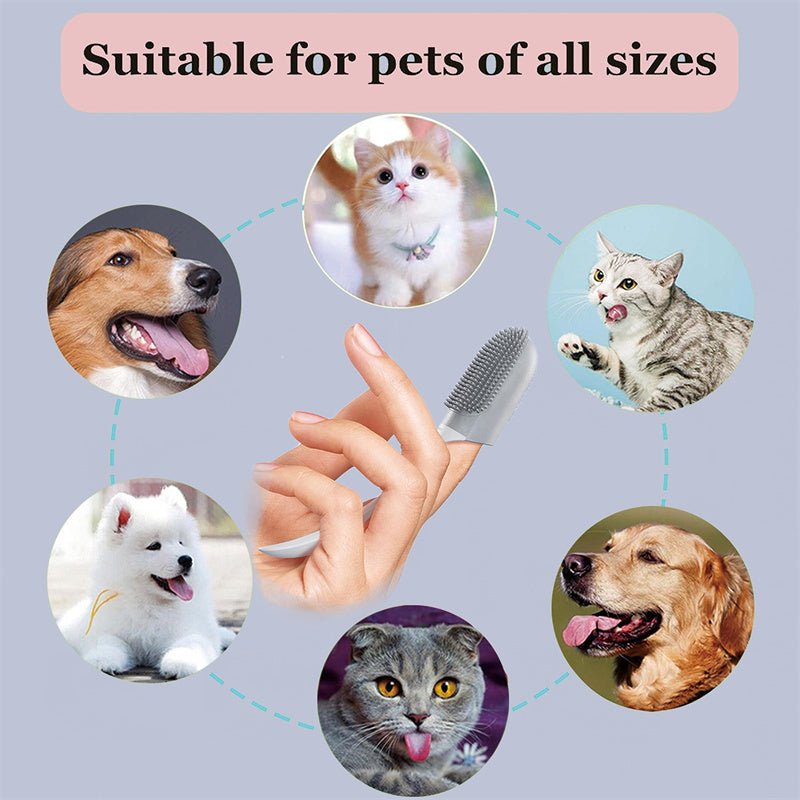 Dog Tooth Cleaning Brush Care Finger Wrap Cat Dog Oral Cleaning Toothbrush Tool Silicone Dog Cat Finger Toothbrush Supplies Pet Products - key words
